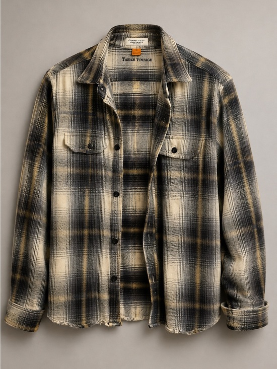 Vintage Other - Connecticut Originals Tailor Vintage Men’s Large Plaid Flannele Shirt